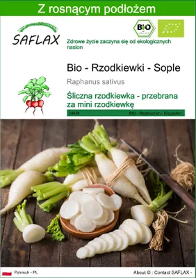 Zdjęcie produktu dla SAFLAX - Bio - Rzodkiewki - Sople - 100 Nasiona - Z podłożem uprawowym wolnym od zarazków - Raphanus sativus
