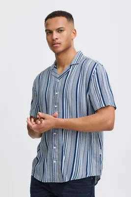 Image de Blend BHShirt - Chemise à manches courtes pour homme - Chemise pour homme - Chemise à col à revers et boutons - Coupe classique