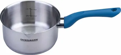 Produktbild von Fackelmann Essential Topf mit Stiel Ø 16 cm aus Edelstahl, ergonomischer Griff, für alle Herdarten geeignet