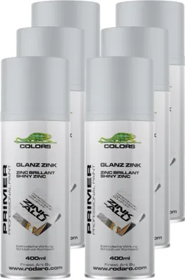 Produktbild von COLORS Zink-Alu Sprühlack silber 6er Set - 400ml Spraydose Glanzzink