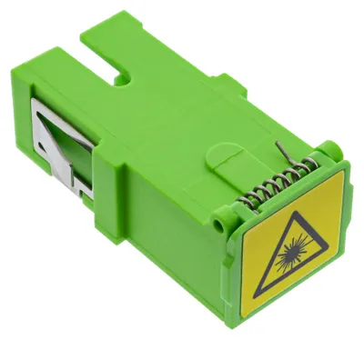 Immagine prodotto di InLine® Accoppiamento in fibra ottica, simplex SC/SC, SM, manicotto in Vetroceramica, con otturatore, verde