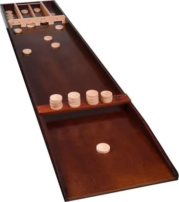 Image de Longfield Dutch Shuffleboard 200 cm | Sjoelbak groß aus Holz | Inklusive 30 Spielscheiben