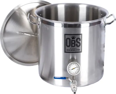 Produktbild von Maischetopf 50l, Zapfhahn, Thermometer, Stahl, OBS