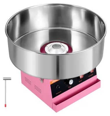 Immagine prodotto di Macchina per zucchero filato VEVOR, 1000 W, elettrica, rosa, ideale per uso domestico, carnevali, compleanni, feste di famiglia, facile da usare, con ciotola in acciaio inossidabile da 52 cm, vano portaoggetti e cucchiaio per zucchero