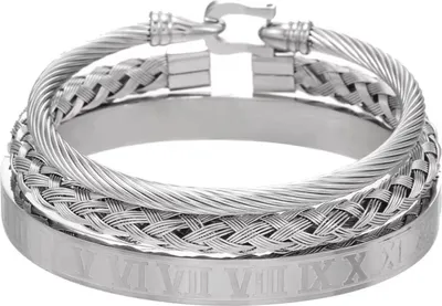 Produktbild von Armbänder DE-33435 - Elegantes Silber für Jeden KP33435