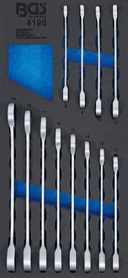 Produktbild von BGS technic Tool Tray 1/3: Ratchet Combination Wrench Set, 1,61 kg