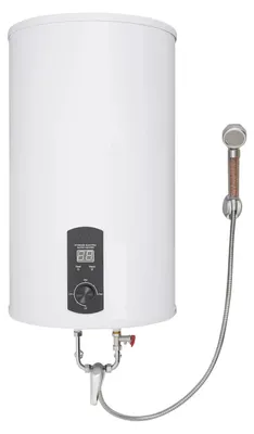 Produktbild von Elektrischer Warmwasserspeicher - 70 l Boiler - 2000 W - 220 V EU-Stecker - Vertikale Montage - IPX4 - Weiß