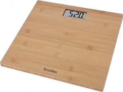 Image de Pèse-personne électronique 150kg/100g bamboo - Terraillon - BAMBOOSCALE -
