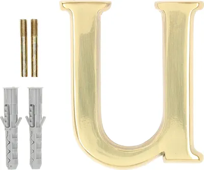 Produktbild von KOTARBAU® Buchstabe"U" aus Messing 10 cm für Häuser Siedlungen Hotels Wohnungen Denkmäler Grabsteine 100% Messing