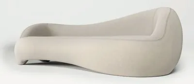 Produktbild von Casa Padrino Luxus Samt Sofa Creme 280 x 105 x H. 68 cm - Wohnzimmer Sofa - Hotel Sofa - Wohnzimmer Möbel - Hotel Möbel - Luxus Möbel