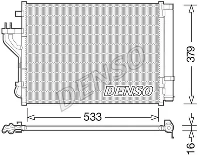 Produktbild von DENSO DCN41004 Kondensator Klimaanlage Klimakondensator für HYUNDAI ix35 (LM, EL, ELH) +Trockner