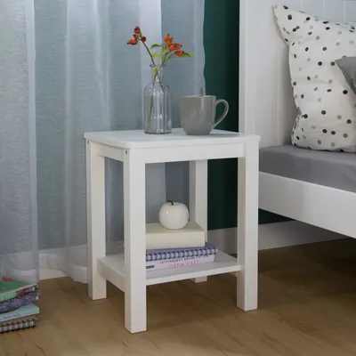 Image de Table de chevet en bois table de blanccanapé table