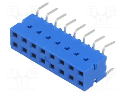 Obrázok produktu pre 1x zásuvka, konektor: 16-pólová, samica, 2,54 mm, dosková, priechodná (THT), 2A, 71991-808LF, Signteck