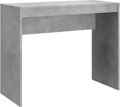 A concrete-effect desk against a white background.