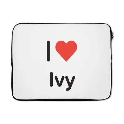 Produktbild von MuchoWow® Laptop Hülle 15 Zoll Ich liebe - Efeu - Mädchen Laptoptasche - Laptoptasche - Sleeve - Rundum-Schutz