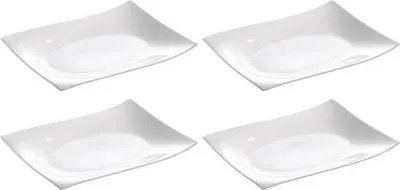 Produktbild von 4er Set Servierplatten, Teller MOTION eckig 30x22cm weiß Maxwell & Williams