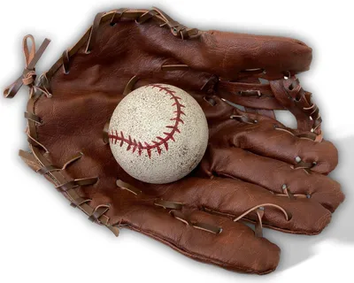 Produktbild von Baseball Handschuh mit Ball Dekoration Wanddeko USA Kunstleder Antik-Stil 23cm