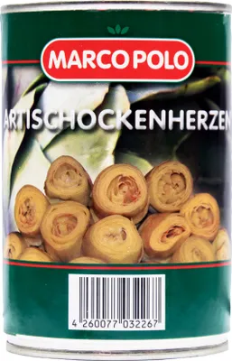 Produktbild von MARCO POLO ARTISCHOCKEN-HERZEN eingelegt Dose-Konserve Füllm 390g ATG 240g