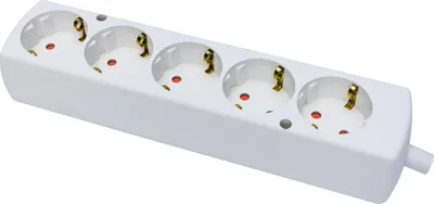 Immagine prodotto di Presa di corrente portatile 5x 250V Uni-Schuko bianco