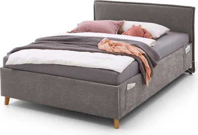 Produktbild von Doppelbett Ollie | 140 x 200 cm | Design Grau
