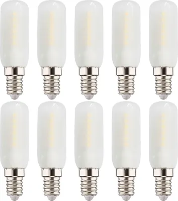 Produktbild von 10 x LED Leuchtmittel Röhre T25 Dunstabzugshaubenlampe 2,5W = 23W E14 matt 220lm warmweiß 2700K 270°