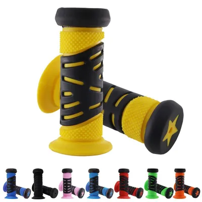 Produktbild von Fahrradgriffe Kinder Gummi 22mm 95mm Gelb mit Prallschutz