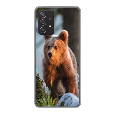 Produktbild von MuchoWow® Handyhülle Schutzhülle Hülle für Samsung galaxy a73 Bär - Braun - Tier Silikon Softcase Handy Hülle - Handyhülle