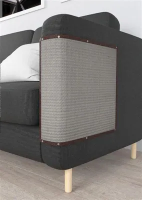 Produktbild von Famanu Sofa-Schutz natürliche Sisal Kratzmatte für Katzen - Bett-Eck Indoor Schwarz - 196 x 157 cm