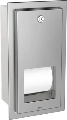 RODAN WC-Rollenhalter für Unterputzmontage Spindelsystem Edelstahl seidenmatt KWC RODX672E