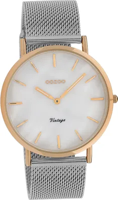 Produktbild von Oozoo Metall Damen Uhr Analog Quarzuhr Armband silber Vintage Series D2UOC20068