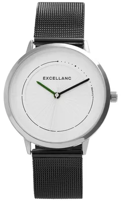 Produktbild von Excellanc Herrenuhr mit Edelstahl Meshband schwarz 2300011-001