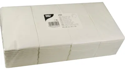 Produktbild von Servietten, 2-lagig 1/8-Falz 40 cm x 40 cm weiss