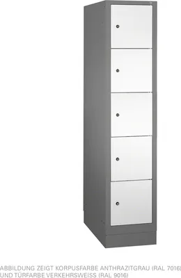 Produktbild von Fächerschrank Schließfachschrank Spind Spindschrank Wertfachschrank, 5 Fächer