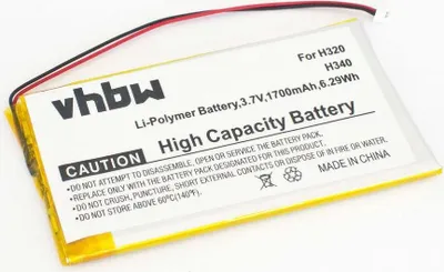 Produktbild von vhbw Akku Ersatz für Iriver DA2WB18D2 für MP3-Player Musik Player (1700 mAh, 3,7 V, Li-Polymer)