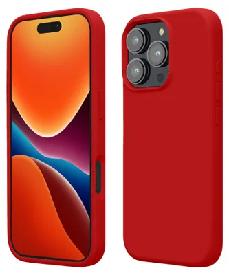 Produktbild von kwmobile Handyhülle für iPhone 16 Pro Max Hülle, für iPhone 16 Pro Max Case - Hülle Silikon - kabelloses Laden - Klassisch Rot