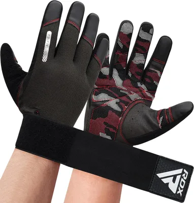 Produktbild von RDX Gewichtheberhandschuhe fürs Fitnessstudio, gepolsterte Fitnesshandschuhe mit vollen Fingern, atmungsaktive, rutschfeste Fitness-Trainingshandschuhe für Männer und Frauen