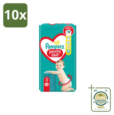 Obrázek produktu pro 10 kusů plenkových kalhotek Pampers, velikost 3, 6-10 kg - balení