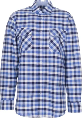 Produktbild von Planam Countryhemd langarm Gr. 49/50 blau kariert