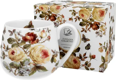 Immagine prodotto di Tazza DUO FLORAL 430 ml ZAHRA Nuova porcellana Bone China