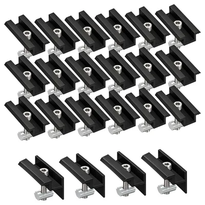 Produktbild von Befestigungsklemmenset Klickfix schwarz für 10 Solarmodule