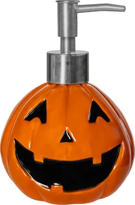 Produktbild von Lustiger Halloween Kürbis Keramik Seifenspender als Geschenkidee