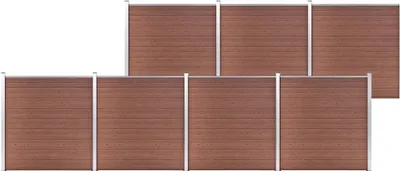 Image de Clôture de jardin WPC 1218x186 cm Marron