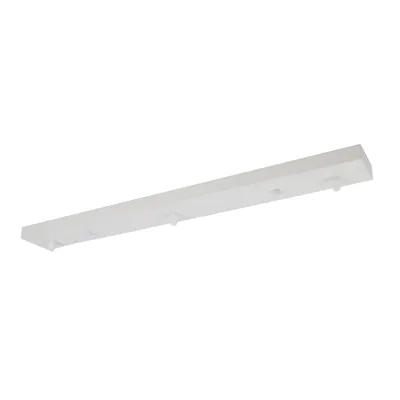 Zdjęcie produktu dla Podwieszana płyta sufitowa na lampę, rozetę lub uniwersalną listwę z białego metalu 70 cm na 2 lub 3 lampy