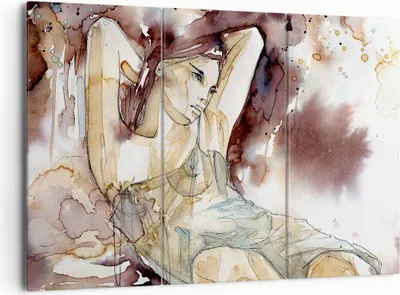 Produktbild von Bild auf Leinwand - Leinwandbild - Frau Modell - 165x110cm - Wand Bild - Wanddeko - Wandbilder - Leinwanddruck - Bilder - Kunstdruck - Wanddekoration - Leinwand bilder - Wandkunst - CE165x110-3552