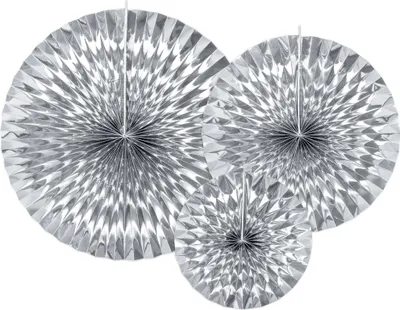 Image de 3 rosaces décoratives argentées