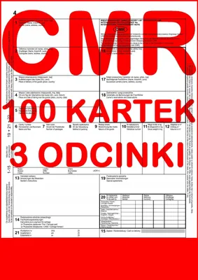 Produktbild von CMR-Frachtbrief 100 Blatt - 3 Abschnitte - 33 Sätze