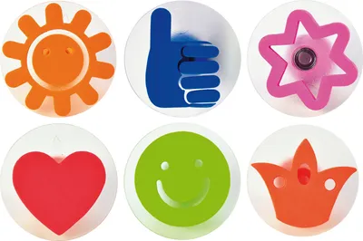 Produktbild von EDUPLAY 220-110 Icon Motiv Stempel, mehrfarbig, 6-teilig (1 Set)