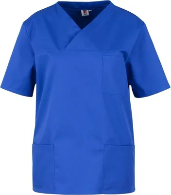 Produktbild von beb Basic Schlupfkasack Uni Kurzarm Kornblau XL