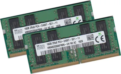 Produktbild von Hynix 32Gb 2x 16Gb Sodimm 2400 MHz Ram Speicher 260Pin DDR4 HMA81GS6AFr8N-UH