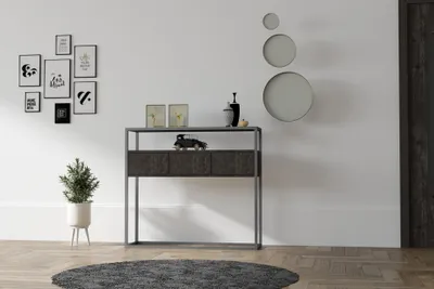 Immagine prodotto di Skye Decor, Guarda - Antracite, console, antracite, 100 % MELAMINE COATED SLIPBOARD, 100 x 29 x 90 cm